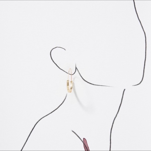 π2/$30 New Anthro Gold Annelise Hoop Earrings - Picture 4 of 6